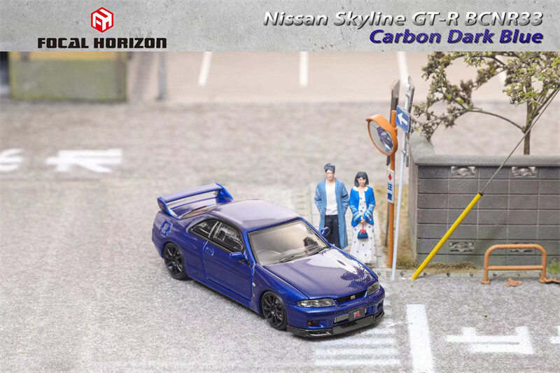 Focal Horizon FH 1:64 Skyline GT-R BCNR33 Carbon Dark Blue