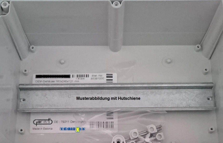 IP66 ABS Gehäuse mit Hutschiene - Klemmenkasten Verteilergehäuse Abzweigkasten - Bild 2 von 4