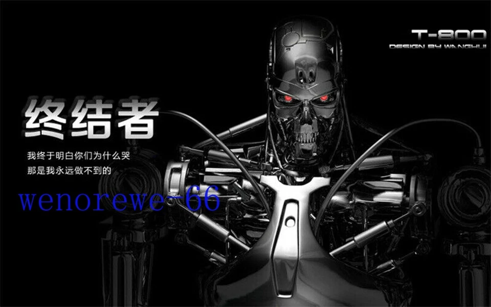 The Terminator Robot Full Face Mask 1PC Resin Mask Halloween Party Cosplay Props - Image 4 of 4