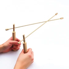 Agbyise 2PCS Copper Dowsing Rod Upgraded Flexible Rotation Tool Divining Rods-Go