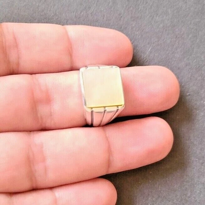 Anillo Natural Madreperla Plata de Ley 925 Hecho a Mano Todos los Tamaños Disponibles Foto 4 de 4