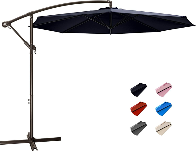 Kitadin Offset Umbrella 10ft Cantilever Patio Hanging Umbrella Outdoor Market For Sale Online