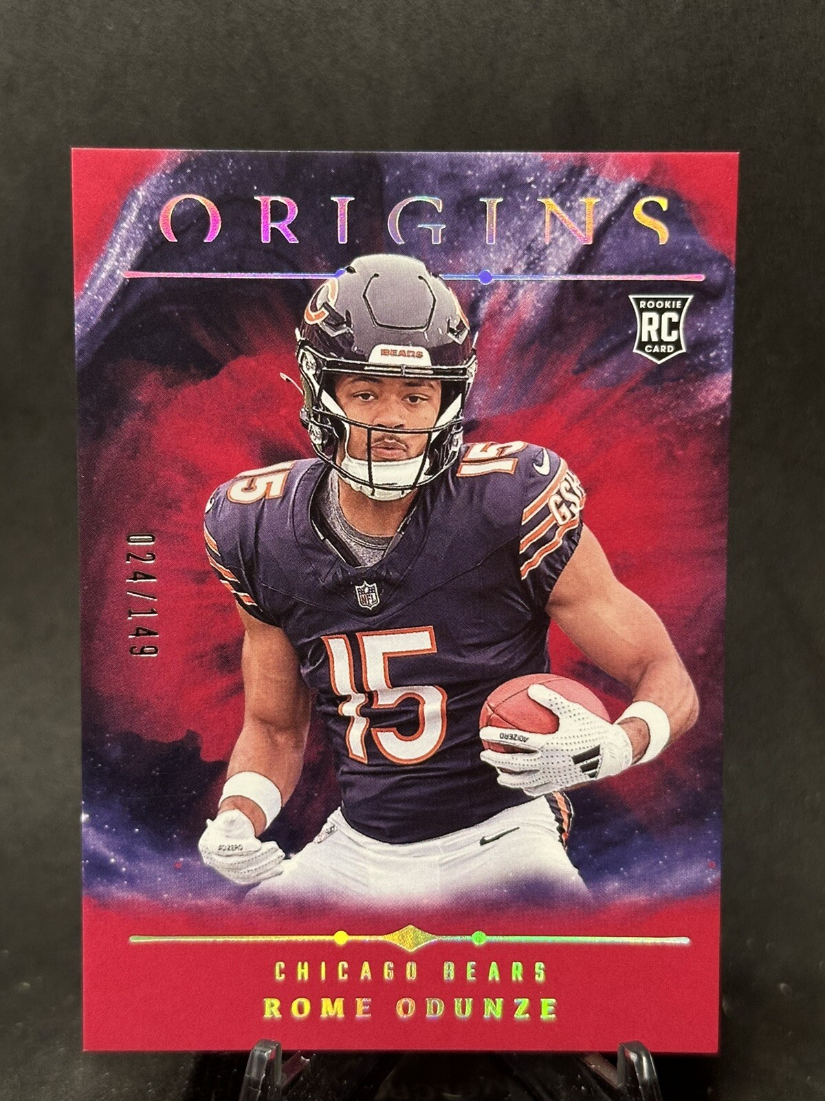 2024 PANINI ORIGINS ROME ODUNZE ROOKIE RC /149 RED PARALLEL #105 BEARS