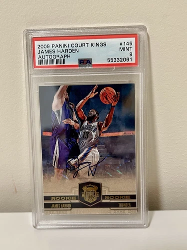 2009 Panini Court Kings James Harden Rookie Autograph 329/649 PSA 9 Mint