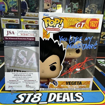 DRAGON BALL GT VEGETA FUNKO #1627 SIGNED & QUOTED BY CHRIS SABAT JSA COA