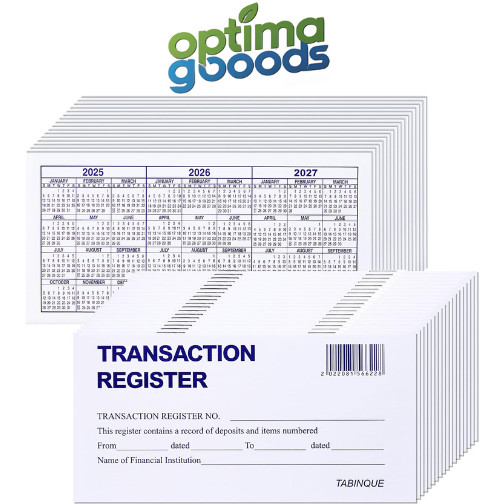 24 PCS Check Registers for Personal Checkbook, Easy to Read Checkbook Register