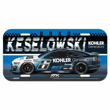 Brad Keselowski 2022 Wincraft #6 Kohler Generators Poly License Plate!