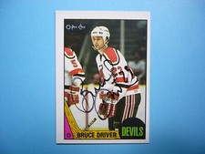 1987/88 O-PEE-CHEE NHL HOCKEY CARD #79 BRUCE DRIVER EX/NM NM AUTO AUTOGRAPH OPC