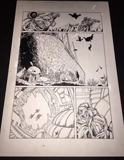 Armorines #3 Page 9 1994 Original ink art Jim Calafiore Rod Ramos Valiant Comics
