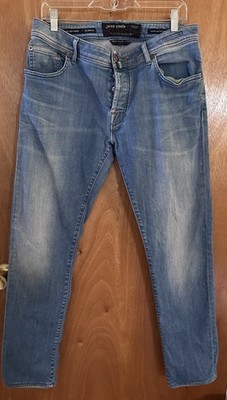 Jacob Cohen Handmade Jeans 35X30 Button Fly Style 622 Nick Made In Italy Stretch