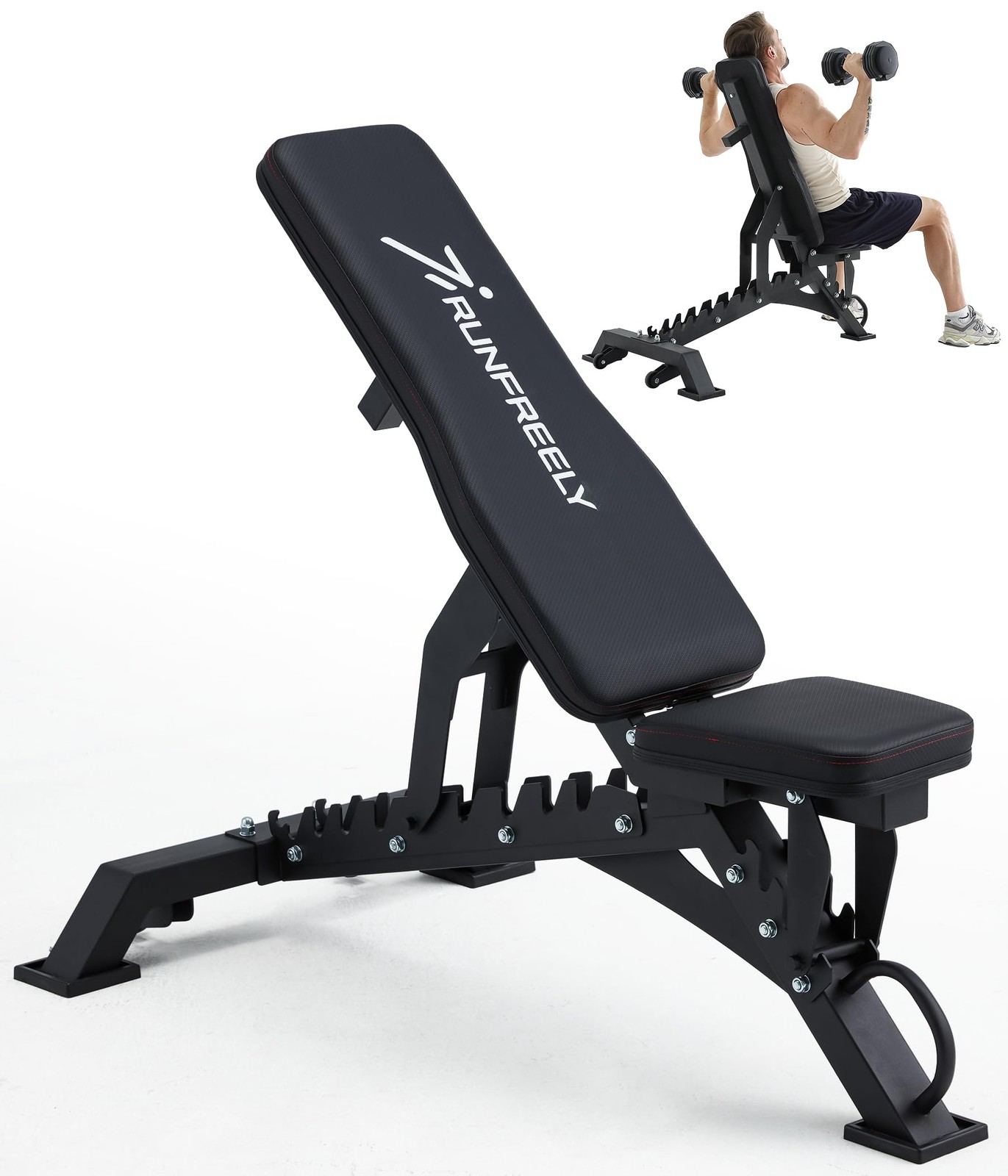 Heavy Duty Weight Bench 1000LB Capacity,Adjustable FID Workout for Gym and Home