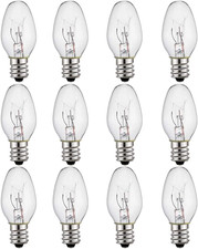 Salt Lamp Bulb - 15 Watt Light Bulbs for Scentsy Wax Warmer,C7/120V/E12 Long Las