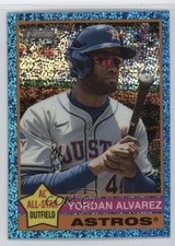 2025 Topps Heritage Chrome Light Blue Sparkle Refractor Yordan Alvarez #500 15zu