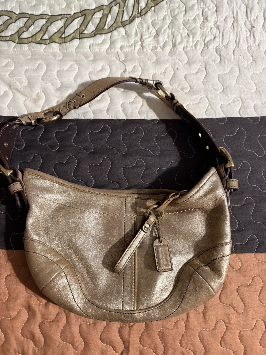 Coach Limited Edition Soho Metallic Shimmering Gold Hobo Shoulder