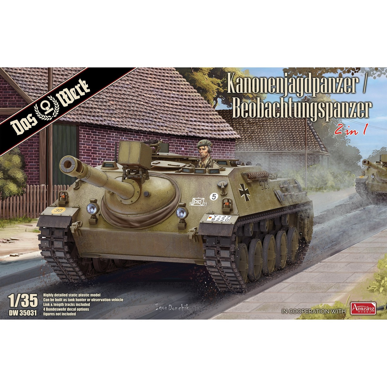 Das Werk 1:35 90mm Kanonenjagdpanzer / Beobachtungspanzer Military Model Kit