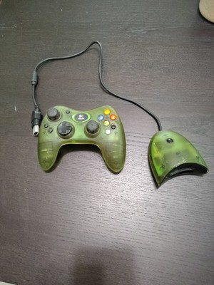 OEM Logitech Xbox OG Green Wireless Controller w/ Dongle Works Good