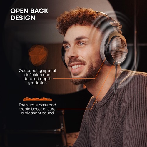 beyerdynamic DT 990 Pro 250 ohm Over-Ear Studio Headphones For Mixing, - Afbeelding 6 van 9