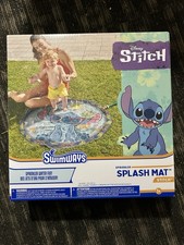 Tapis d'arrosage d'eau Disney Stitch bleu 40"x40" neuf dans sa boîte