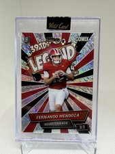 Fernando Mendoza 3/3 39 TDs Legend Wild Card Comix Rookie Football 🔥