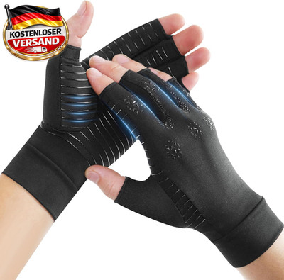 Arthrose Handschuhe Fingerlos Kompressionshandschuhe für Damen Herren bei Gelenk