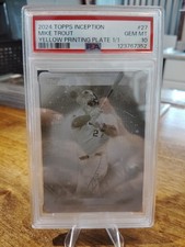 2024 Topps Inception - Mike Trout #27 Printing Plate Yellow 1/1 PSA GEM MT 10 