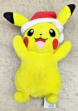 Pokemon Santa Pikachu w/ Santa Hat Christmas Plush Pika Stuffed Animal