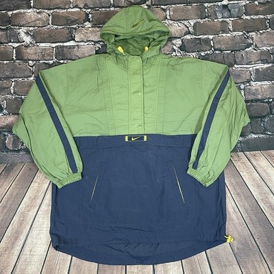 Vintage Nike Jacket Women s XL 90s Pullover Anorak Center Swoosh Windbreaker
