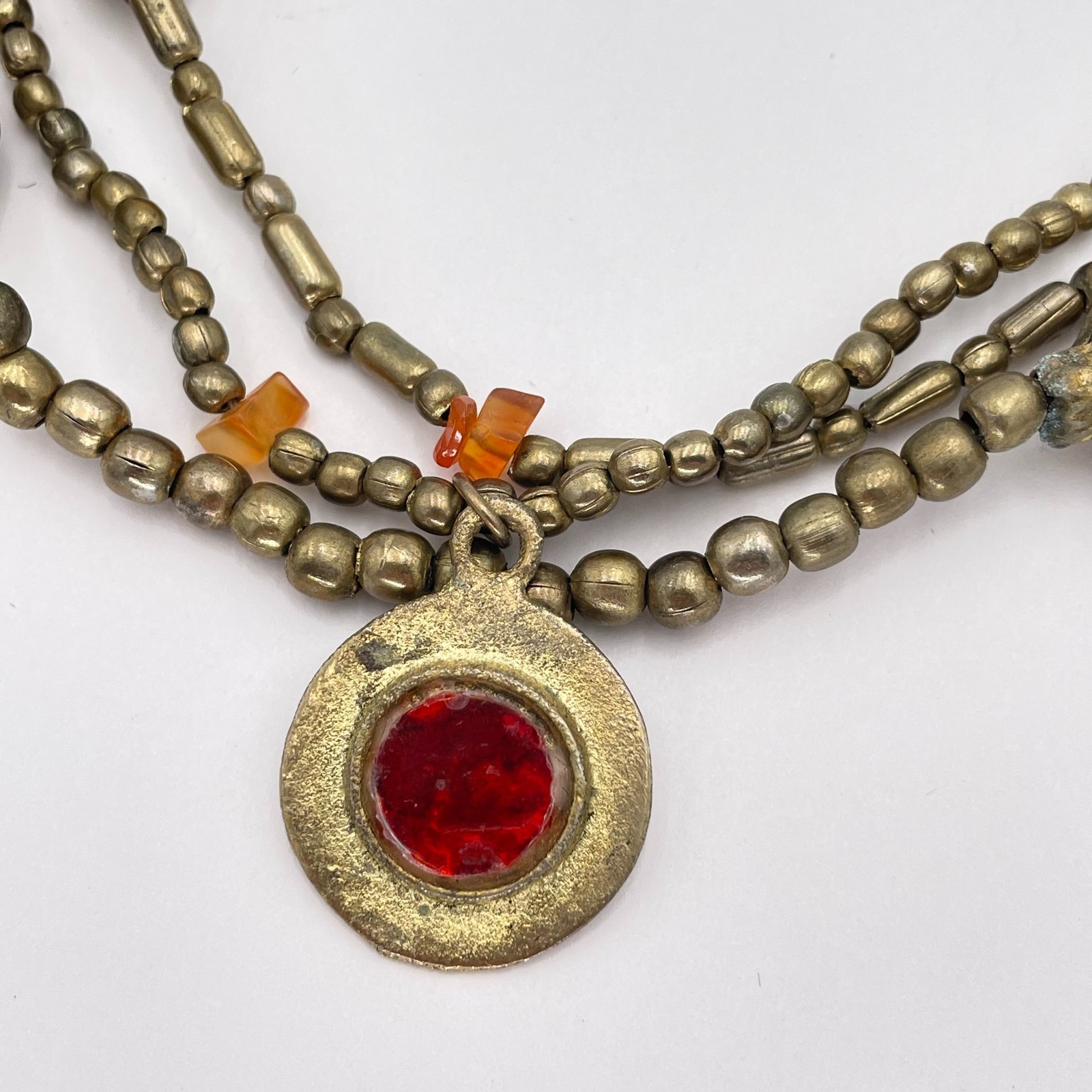 Boho Statement Beaded Layered Charm Necklace Gold… - image 4