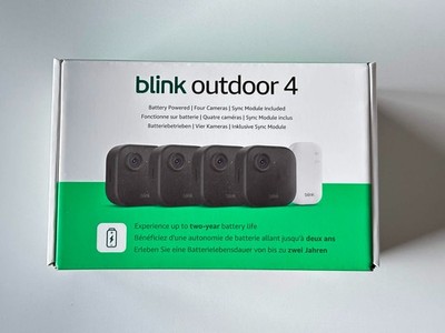 Blink Outdoor Cam 4. Gen (Neueste Gen) 4er Set mit Sync Modul Sicherheitskamera