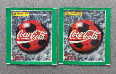 1997 2x Panini Coca-Cola Futcards 1997 SEALED card Pack