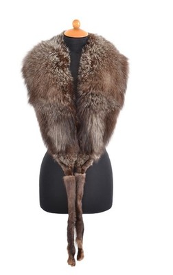 Z614 SILBERFUCHS KRAGEN PELZKRAGEN FUCHS STOLA PELZ - SILVER FOX FUR COLLAR