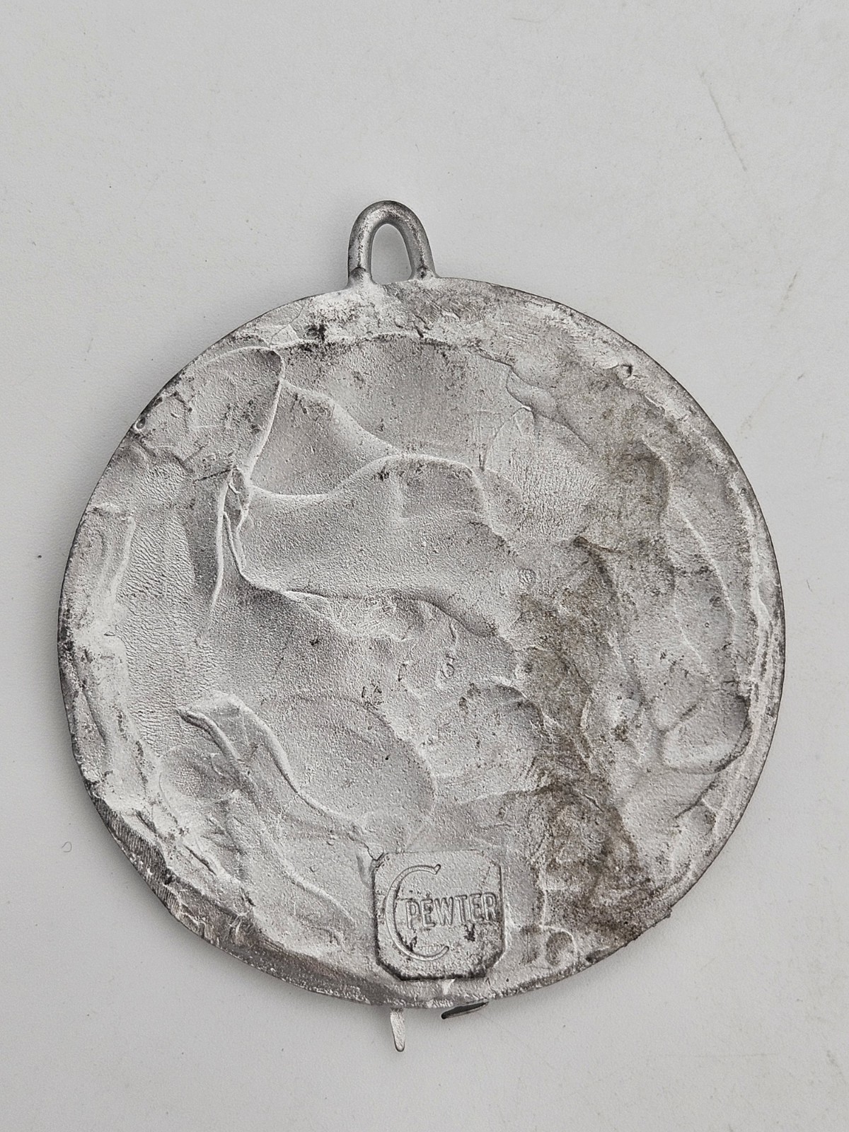 Vintage De Grazia Zodiac Pendant Mid Century Modern Pewter Capricorn 