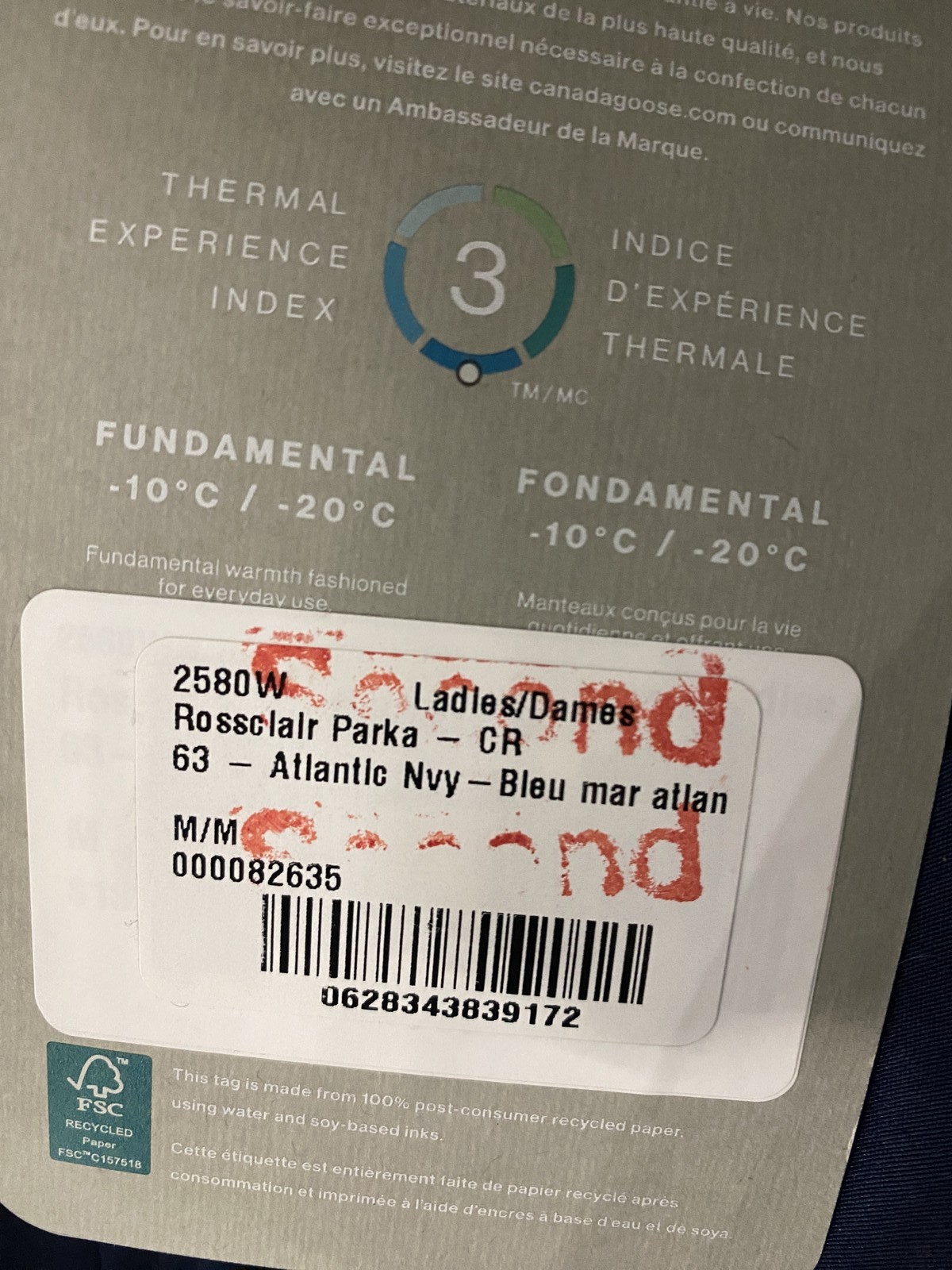 Canada Goose Womens Rossclair Warm Coat Size M Atlantic Navy thumbnail 16