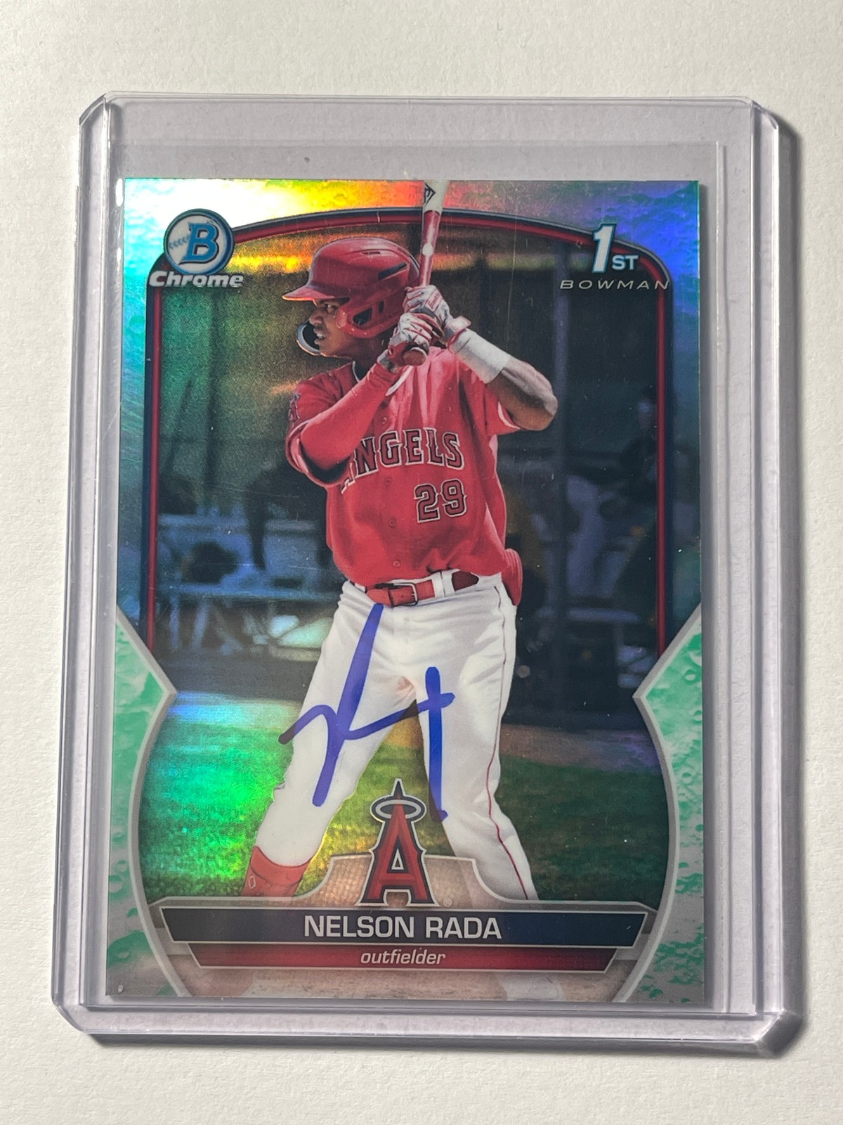 2023 1st Bowman Chrome Prospects Nelson Rada Lunar  Refractor IP Auto