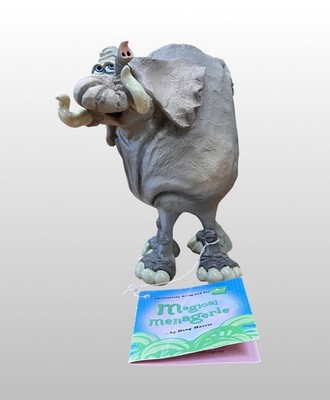Vintage Russ Berrie Gray Elephant Figurine Doug Harris Filmore Magical Menagerie