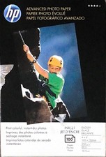 HP Advanced Photo Paper Glossy 4x6 100 Sheets 250g 66 lb Instant Dry Inkjet