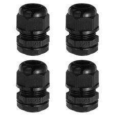 4 Pcs M20 Cable Gland, 5-6mm 2 Wire Holes Waterproof Cable Joint, Black