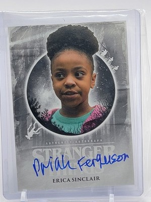 Signed Card 2019 Topps Stranger Things Upside Down Priah Ferguson Erica Sinclair
