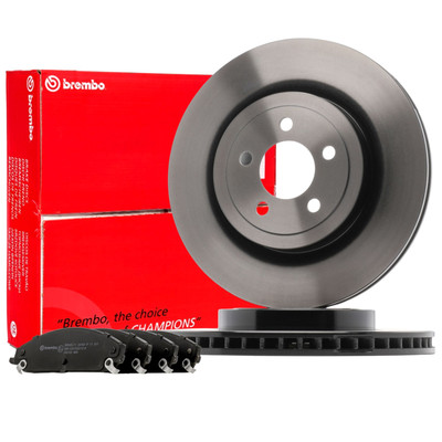 BREMBO Bremsscheiben 345mm + Bremsbeläge Vorne für CHRYSLER 300C LX CHALLENGER