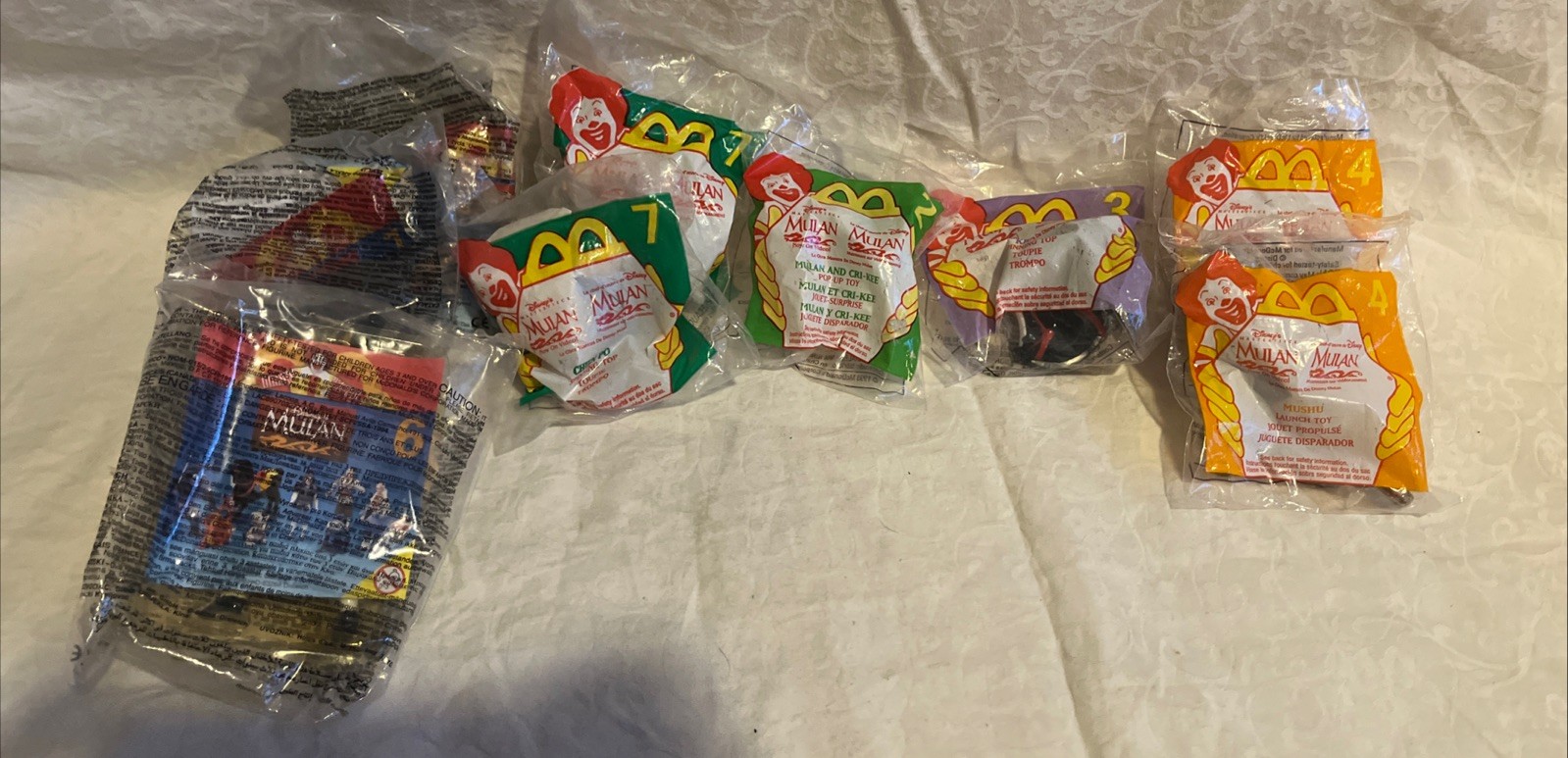 McDonald's Disney Mulan Happy Meal Toys Mixed Lot of 9 New Sealed