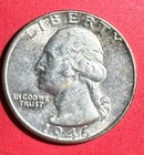 1946D US Washington SILVER Quarter! "DENVER" Mint! Choice AU! Old US Coin!