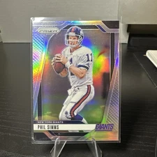 Phil Simms Silver Holo 2024 Panini Prizm Football Card #218 New York Giants