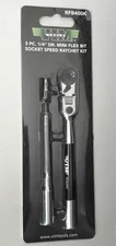 VIM Tools 3-Way 1/4" Hex Long Handle locking Flex Head Ratchet/T-Handle #RFB400K