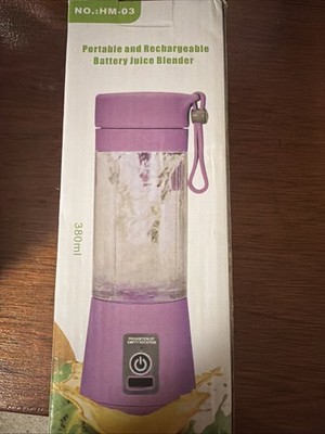 Portable and Rechargeable Battery Juice Blender. NEW. Green