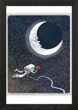Die Eroberung des Mondes Gerahmtes Wandbild Poster Leinwanddruck Bild