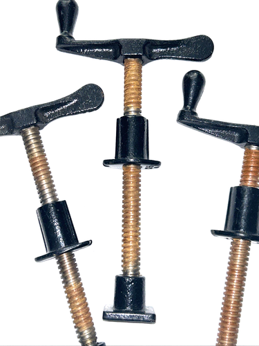 3 Vintage Metal Black WOOD PRESS CLAMPS CC-5 Holman Chicago Little Giant? - Picture 7 of 14