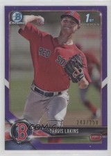 2018 Bowman Chrome Prospects Purple Refractor 243/250 Travis Lakins #BCP139 md3