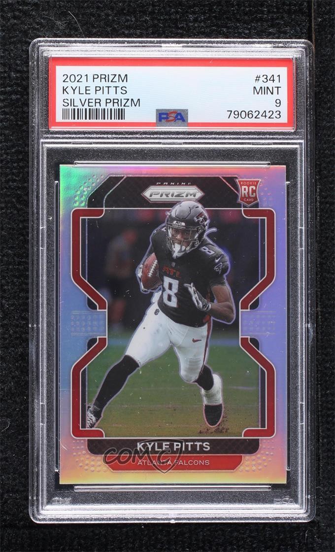 2021 Panini Prizm Rookie Silver Prizm Kyle Pitts #341 PSA 9 MINT Rookie RC 1m6o