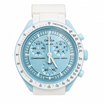 Omega × Swatch MoonSwatch Mission to Uranus NEU ungetragen + weißes NATO-Armband