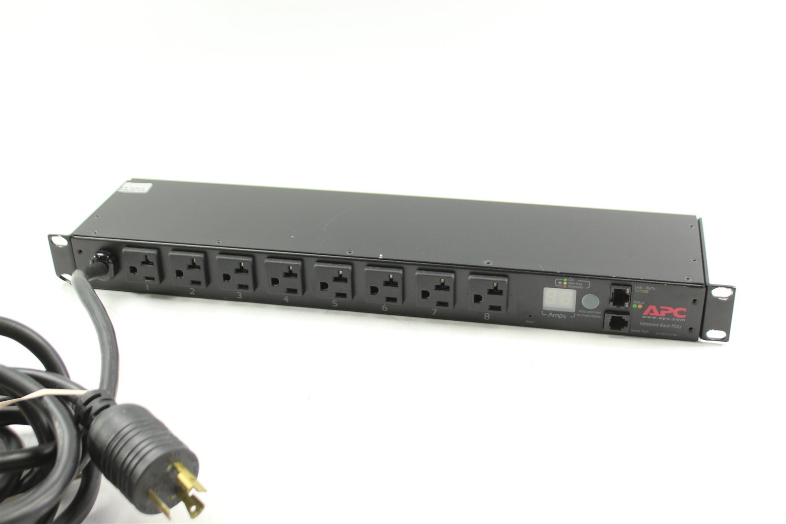 APC AP7801 8-Outlet 1U 120V 16A Metered Rack PDU